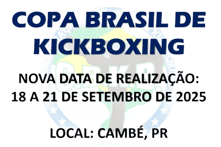 Banner Copa Brasil de Kickboxing 2025 com Fundo Trnasparente